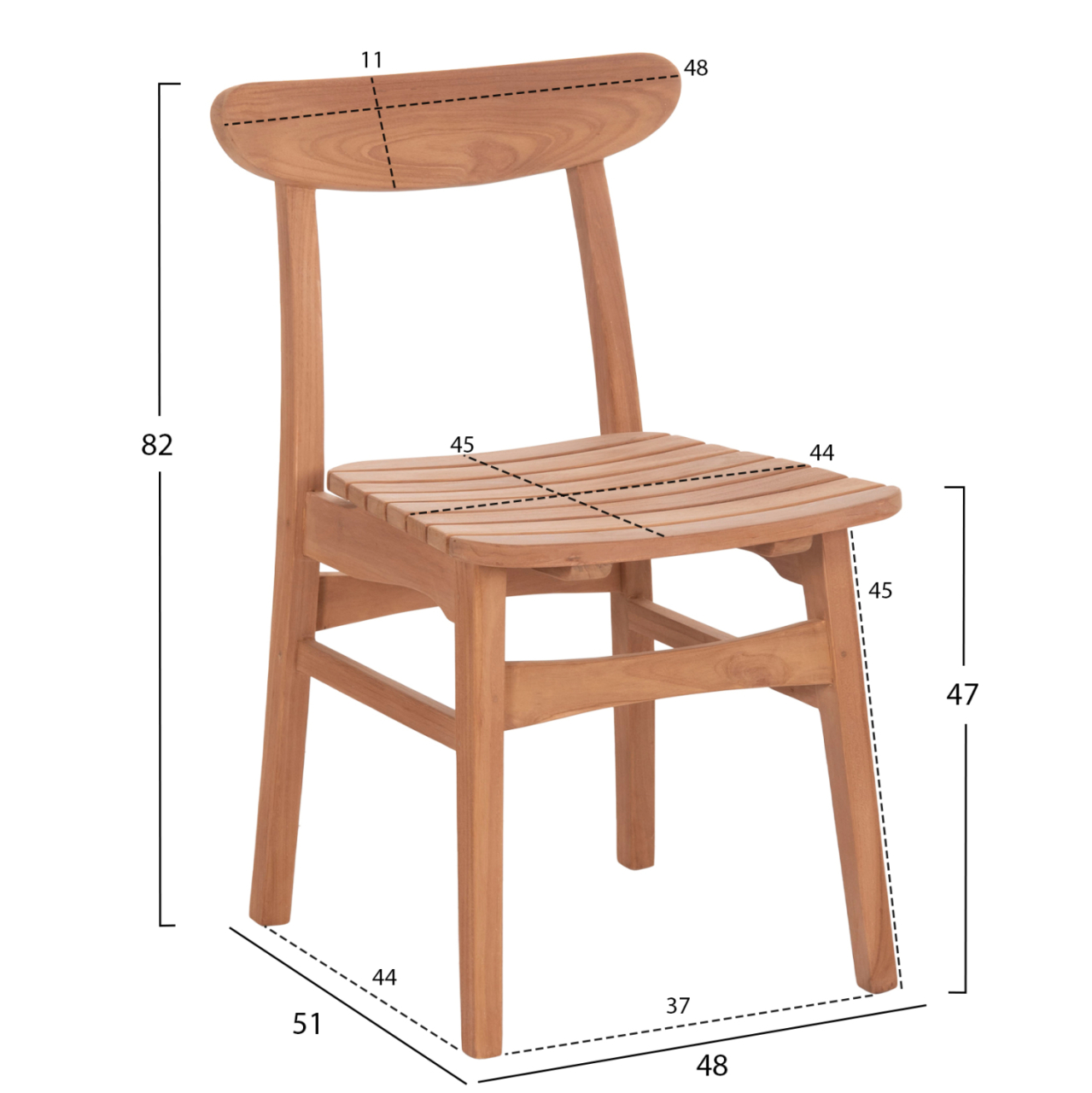 OUTDOOR DINING SET 5PCS ROBBIE HM10926 TEAK WOOD IN NATURAL COLOR [3]