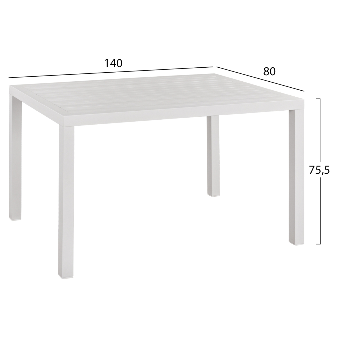 OUTDOOR DINING SET 5PCS SAHIRA HM10948.01 ALUMINUM IN WHITE--P.E.ROPE IN BEIGE [2]