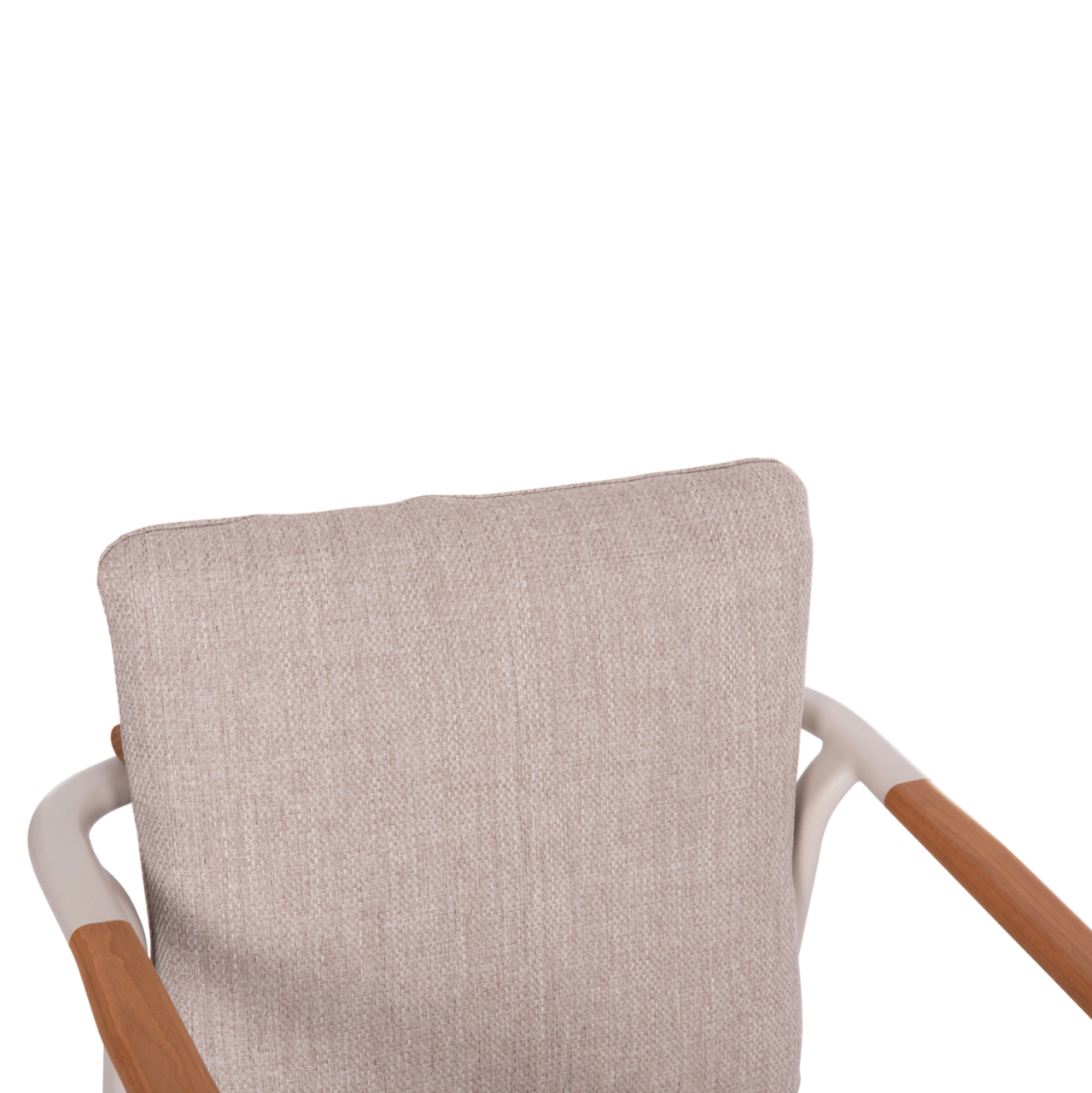 OUTDOOR DINING SET 5PCS SENTI HM11003.02 ALUMINUM CREAM WHITE--OLEFIN CUSHION COVERS BEIGE [4]