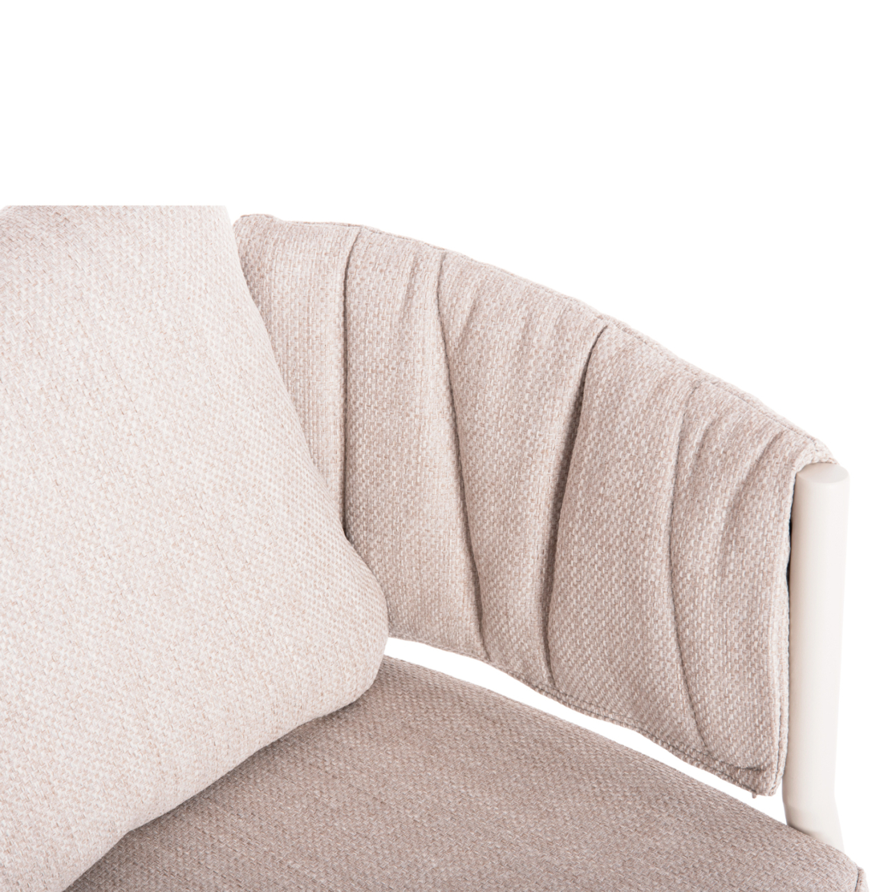 OUTDOOR DINING SET 5PCS SHANKS HM11002.02 ALUMINUM IN CREAM WHITE and OLEFIN CUSHION COVERS IN BEIGE [5]