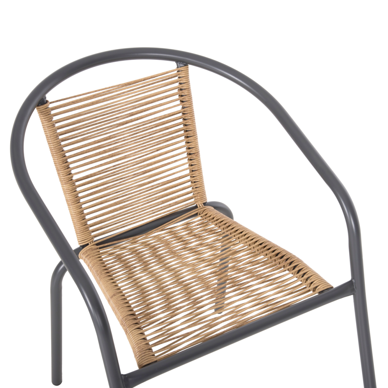 OUTDOOR DINING SET 5PCS SWIFTER HM21222.01 METAL CHAIRS and TABLE 110x60 GREY-NATURAL [4]