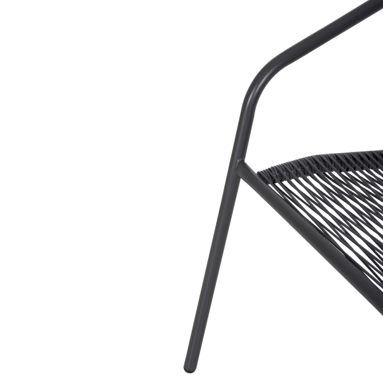 OUTDOOR DINING SET 5PCS SWIFTER HM21222 METAL CHAIRS and TABLE 110x60 GREY [5]
