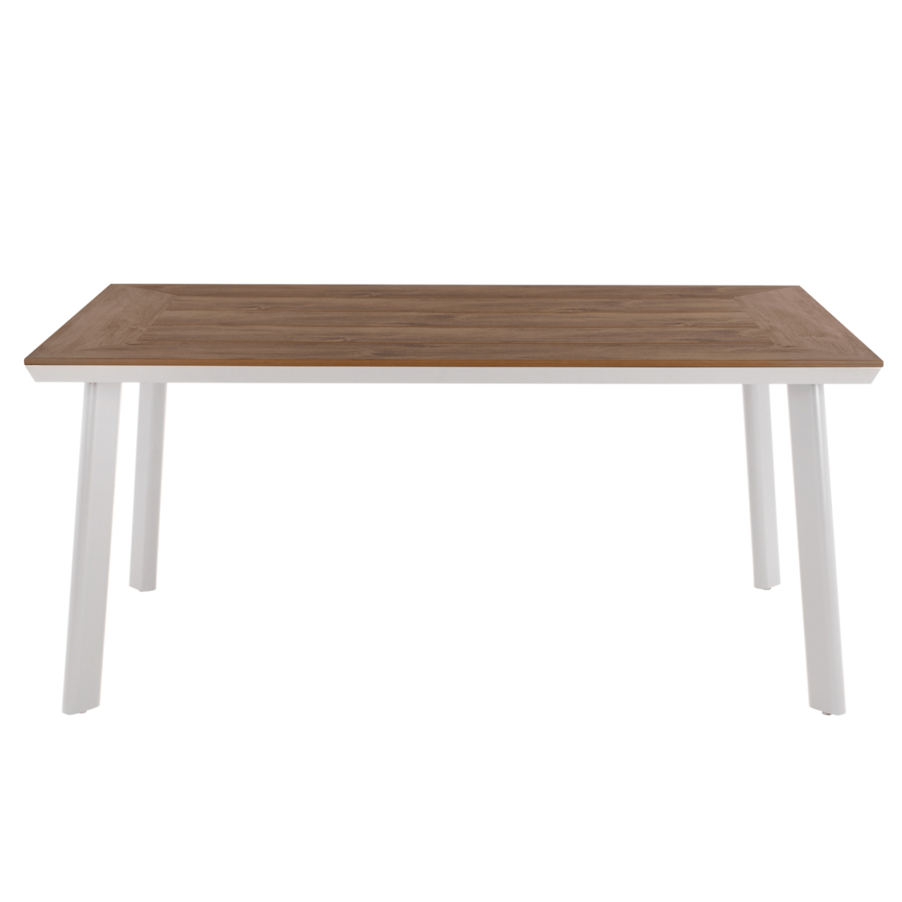 OUTDOOR DINING SET 5PCS TABER HM10824.01 ALUMINUM IN WHITE--POLYWOOD--P.E.ROPE IN BEIGE [7]