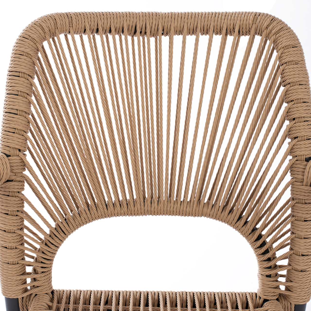 OUTDOOR DINING SET 5PCS TABER HM10824.02 ALUMINUM IN DARK GREY--POLYWOOD--P.E.ROPE IN BEIGE [6]