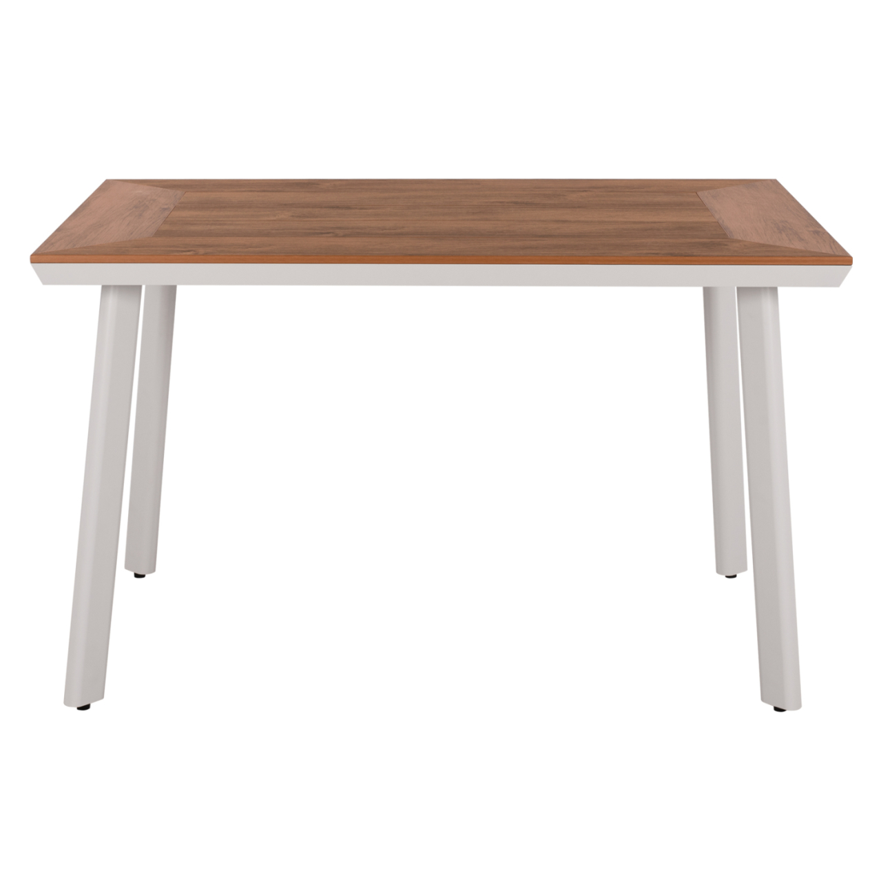OUTDOOR DINING SET 5PCS TABER HM10837.02 ALUMINUM CHAIRS and TABLE--POLYWOOD--WHITE [6]
