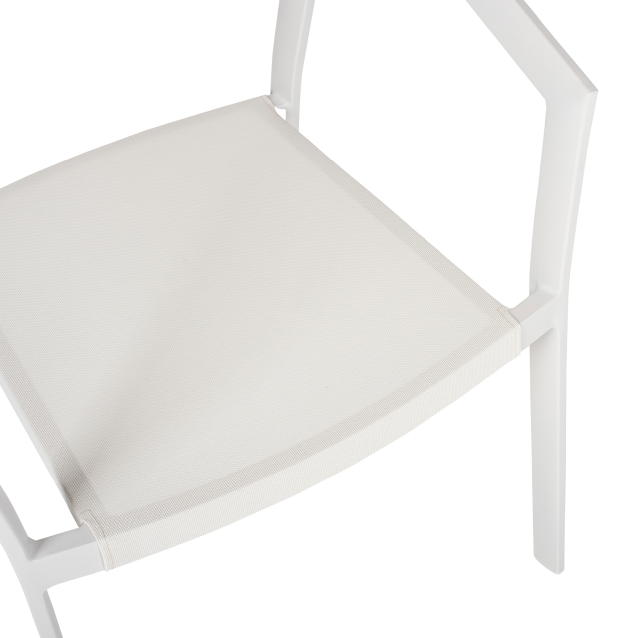 OUTDOOR DINING SET 5PCS TABER HM10837.02 ALUMINUM CHAIRS and TABLE--POLYWOOD--WHITE [5]