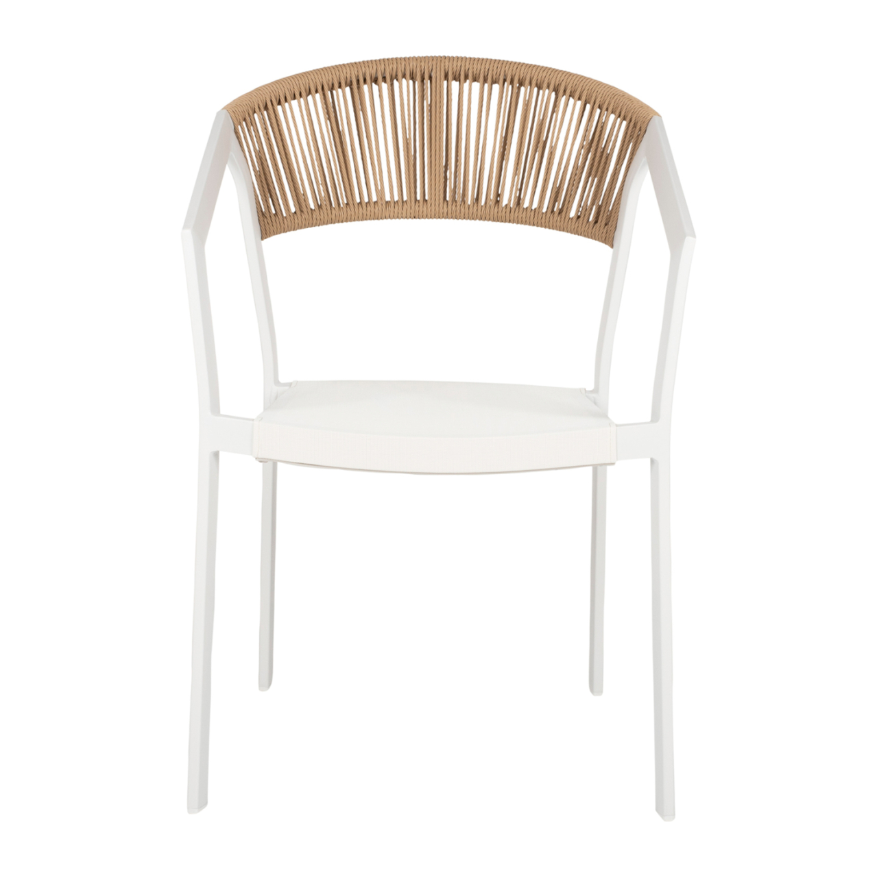OUTDOOR DINING SET 5PCS TABER HM10838.01 ALUMINUM CHAIRS and TABLE--POLYWOOD--WHITE [4]