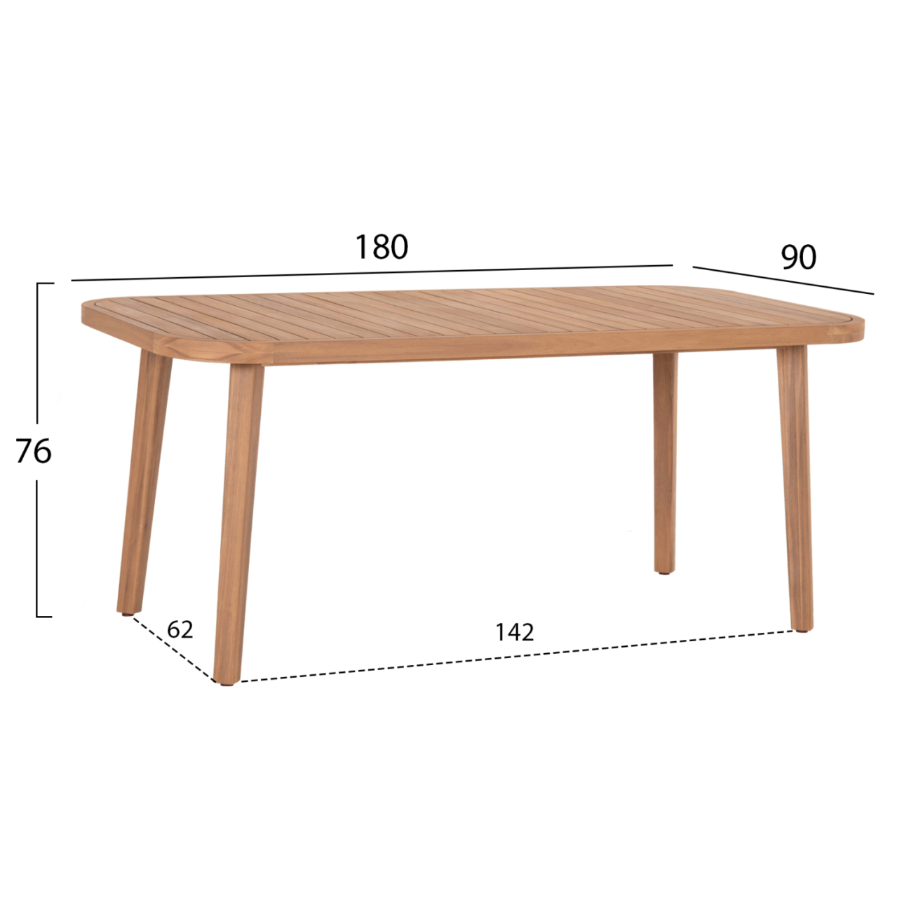 OUTDOOR DINING SET 7PCS CORT HM10908 ACACIA WOOD and ROPE IN NATURAL COLORS [2]