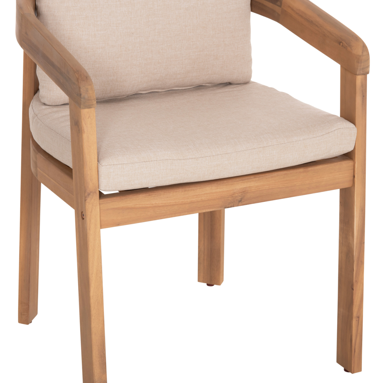 OUTDOOR DINING SET 7PCS CRAVIN HM10903 ACACIA WOOD IN NATURAL--CUSHIONS IN BEIGE [6]