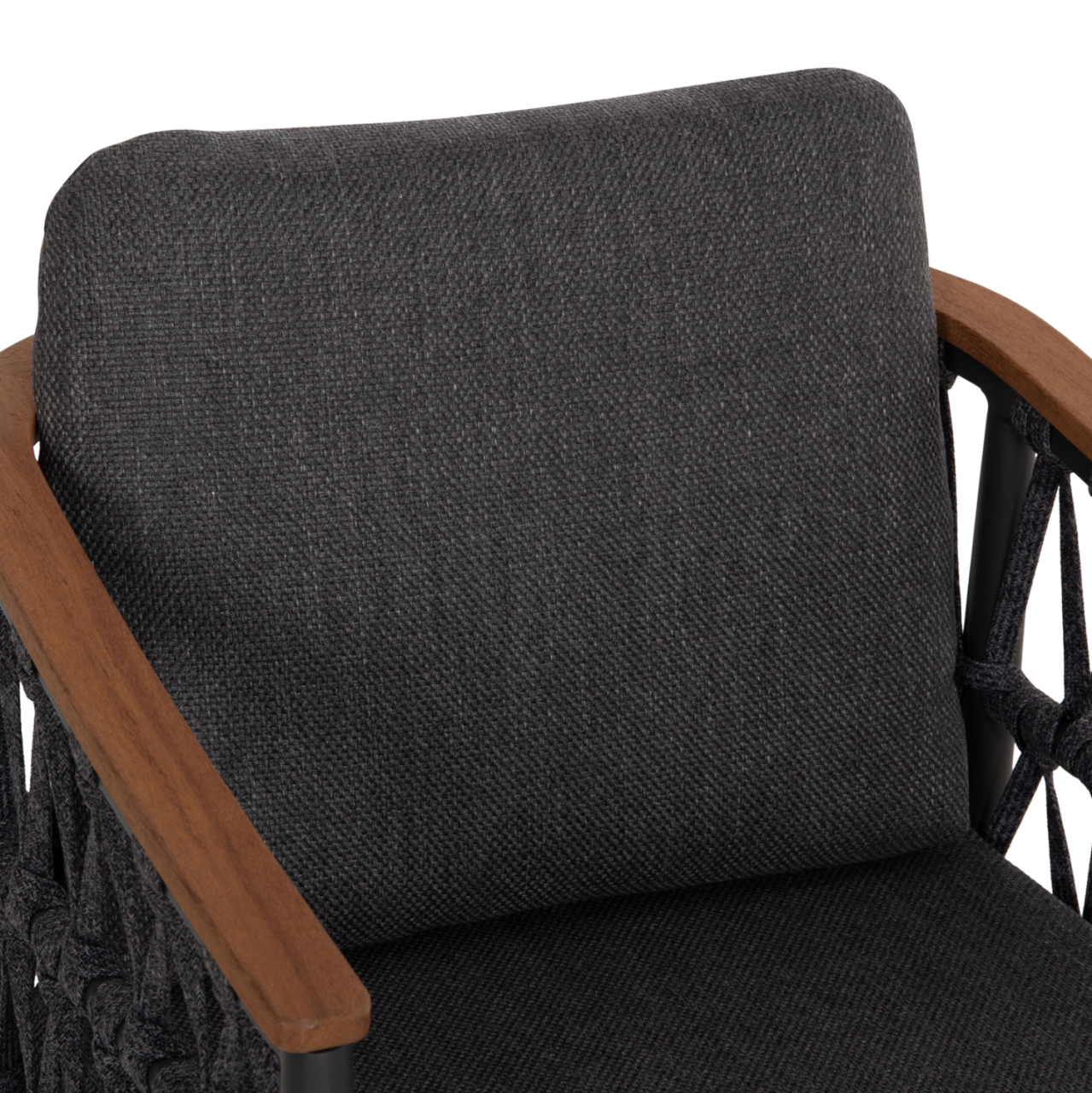 OUTDOOR DINING SET 7PCS DOSUN HM10910.01 ALUMINUM-ROPE-OLEFIN CUSHION COVERS---GREY [5]