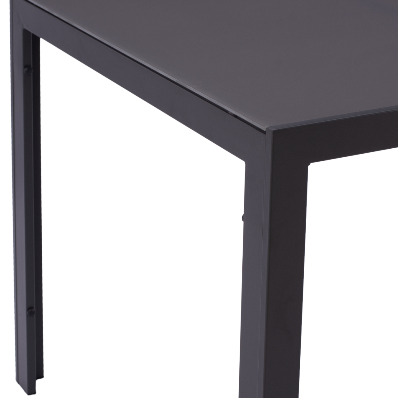 OUTDOOR DINING SET 7PCS GRET HM10877.01 GREY METAL TABLE--ALUMINUM CHAIRS [4]