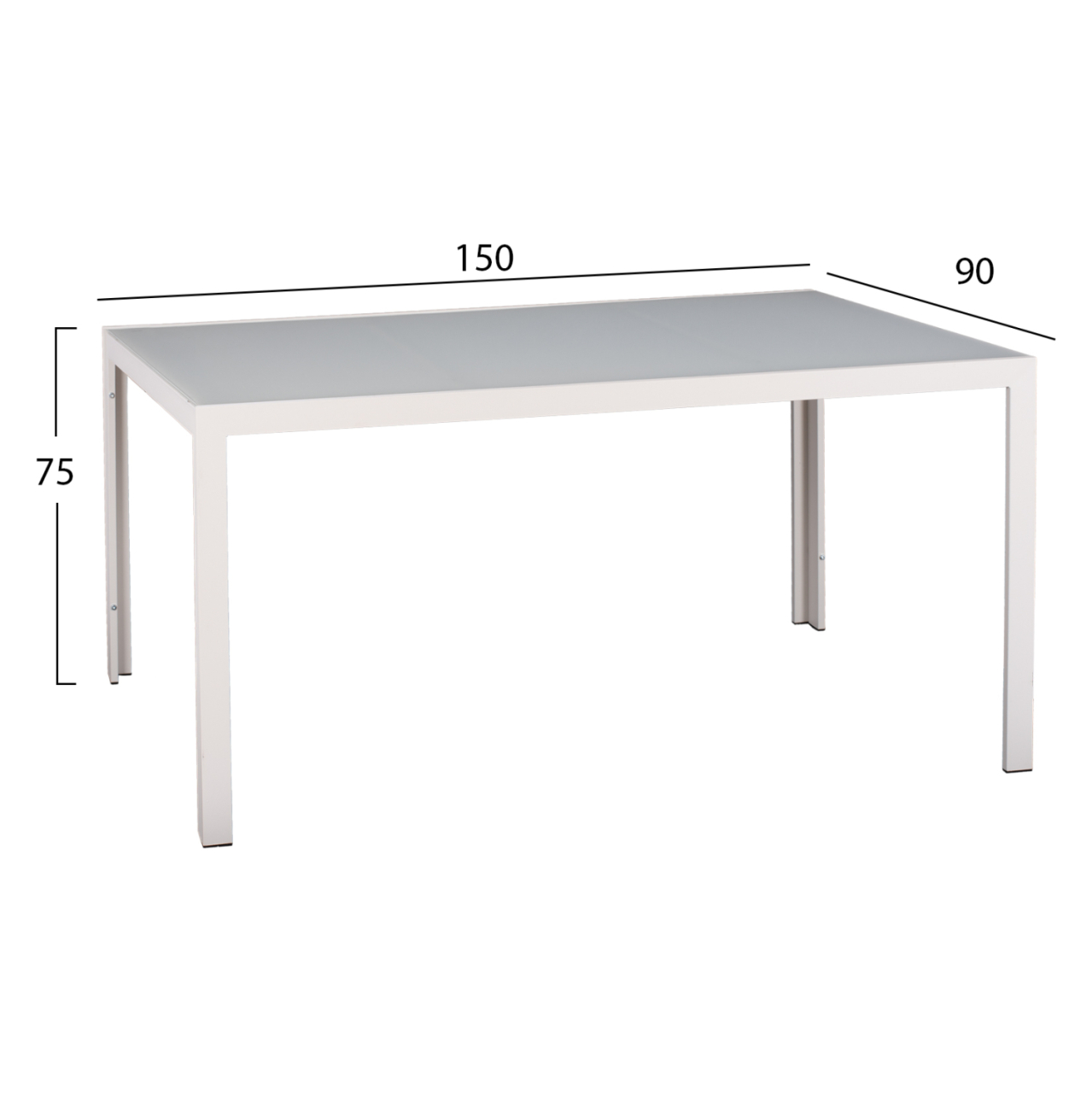 OUTDOOR DINING SET 7PCS GRET HM10877.03 WHITE METAL TABLE--ALUMINUM CHAIRS [2]