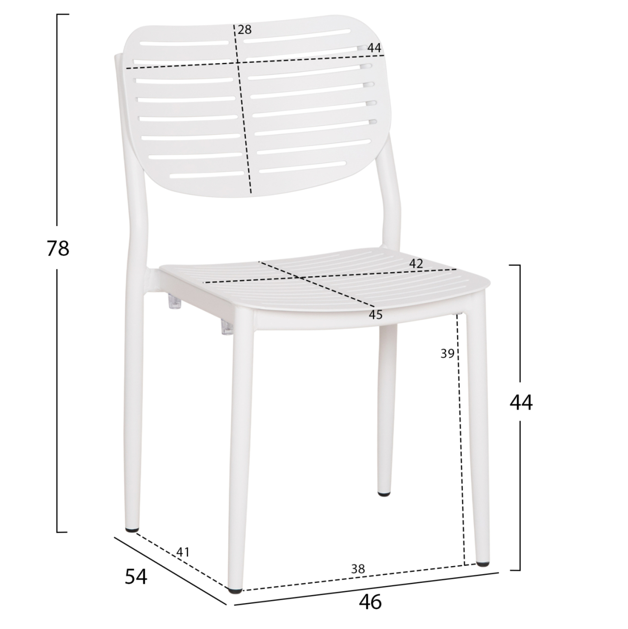 OUTDOOR DINING SET 7PCS HM10999.01 WHITE ALUMINUM-POLYWOOD [4]
