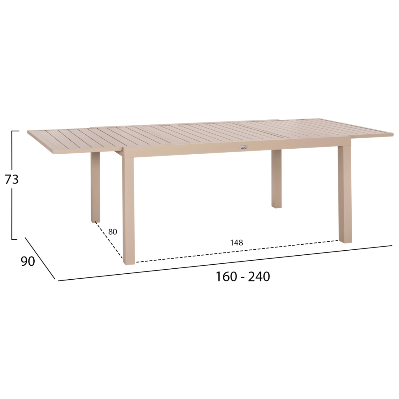 OUTDOOR DINING SET 7PCS KRUM HM21158 ALUMINUM IN CHAMPAGNE COLOR [3]