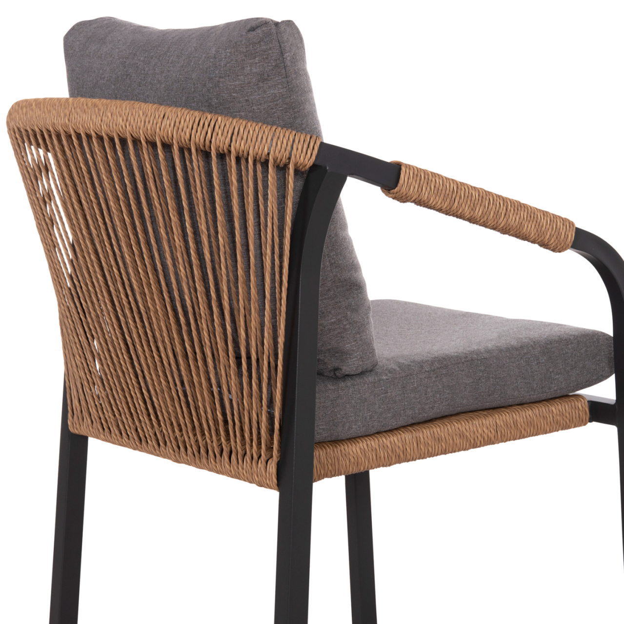 OUTDOOR DINING SET 7PCS MAERLY HM10826.13 ALUMINUM and CUSHIONS IN DARK GREY--POLYWOOD [6]