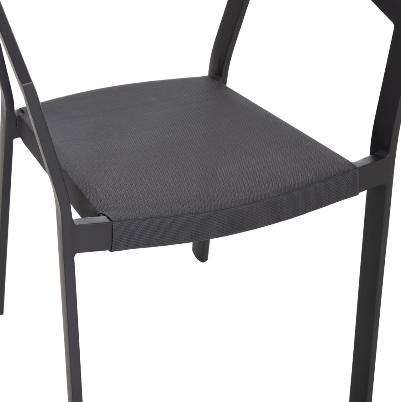 OUTDOOR DINING SET 7PCS MIRI HM10875.01 GREY METAL TABLE--ALUMINUM CHAIRS [7]