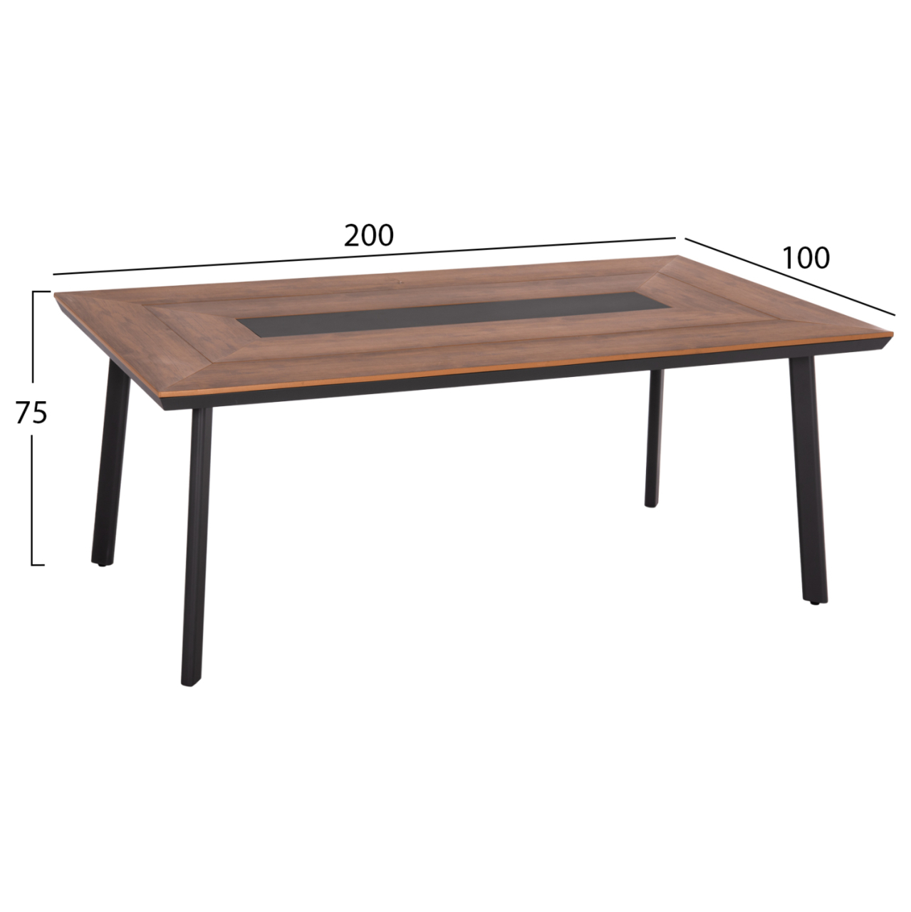 OUTDOOR DINING SET 7PCS SAGA HM10814 ALUMINUM IN GREY--POLYWOOD [2]