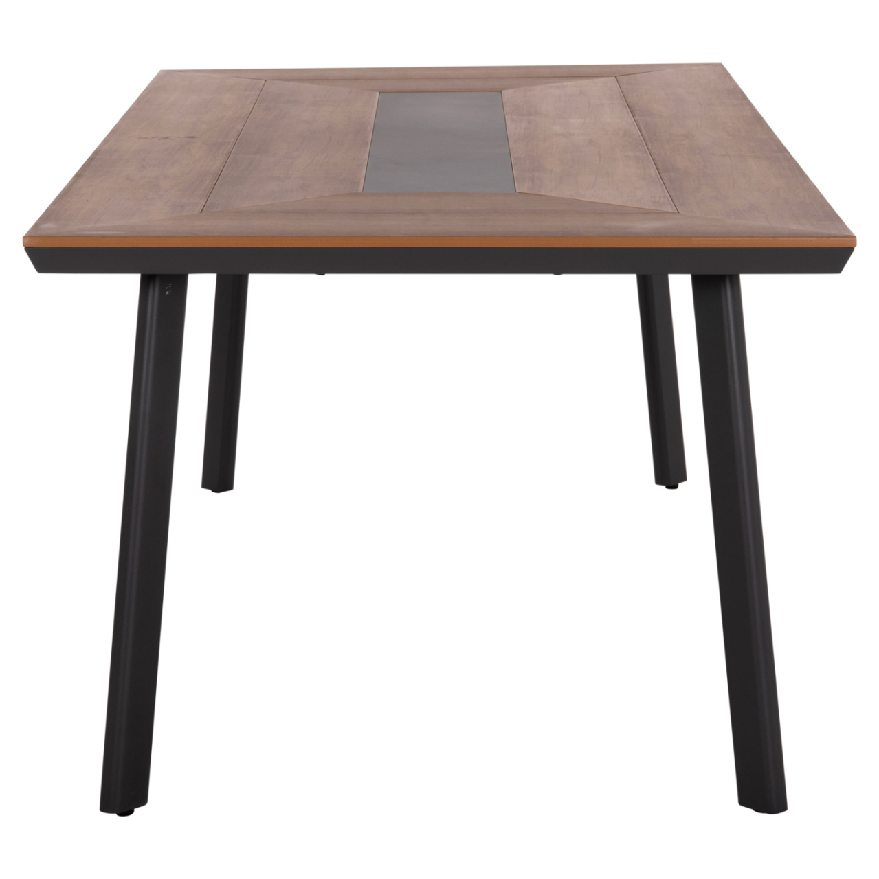 OUTDOOR DINING SET 7PCS TABER HM10829.01 ALUMINUM IN DARK GREY--POLYWOOD--P.E.ROPE [8]
