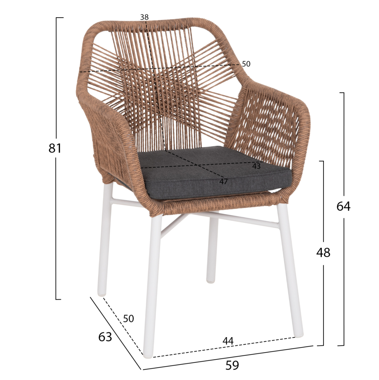 OUTDOOR DINING SET 7PCS TOPIN HM10825.01 ALUMINUM IN WHITE--POLYWOOD--P.E.RATTAN [3]