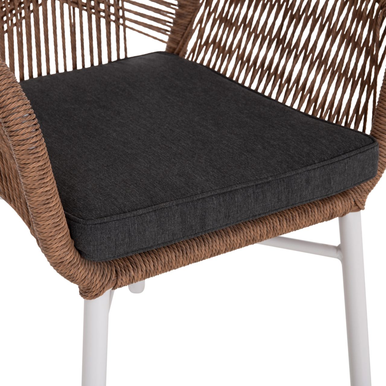 OUTDOOR DINING SET 7PCS TOPIN HM10825.01 ALUMINUM IN WHITE--POLYWOOD--P.E.RATTAN [6]