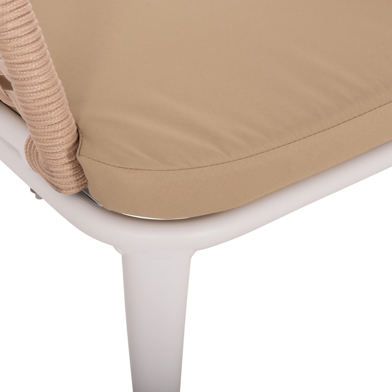 OUTDOOR DINING SET 9PCS MAGNET HM10828.02 ALUMINUM IN WHITE--POLYWOOD--P.E.ROPE [6]