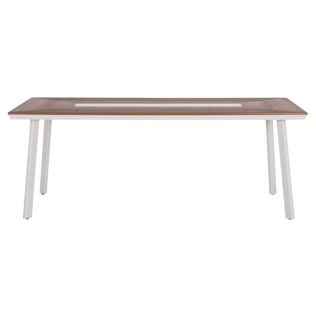 OUTDOOR DINING SET 9PCS MAGNET HM10828.02 ALUMINUM IN WHITE--POLYWOOD--P.E.ROPE [7]