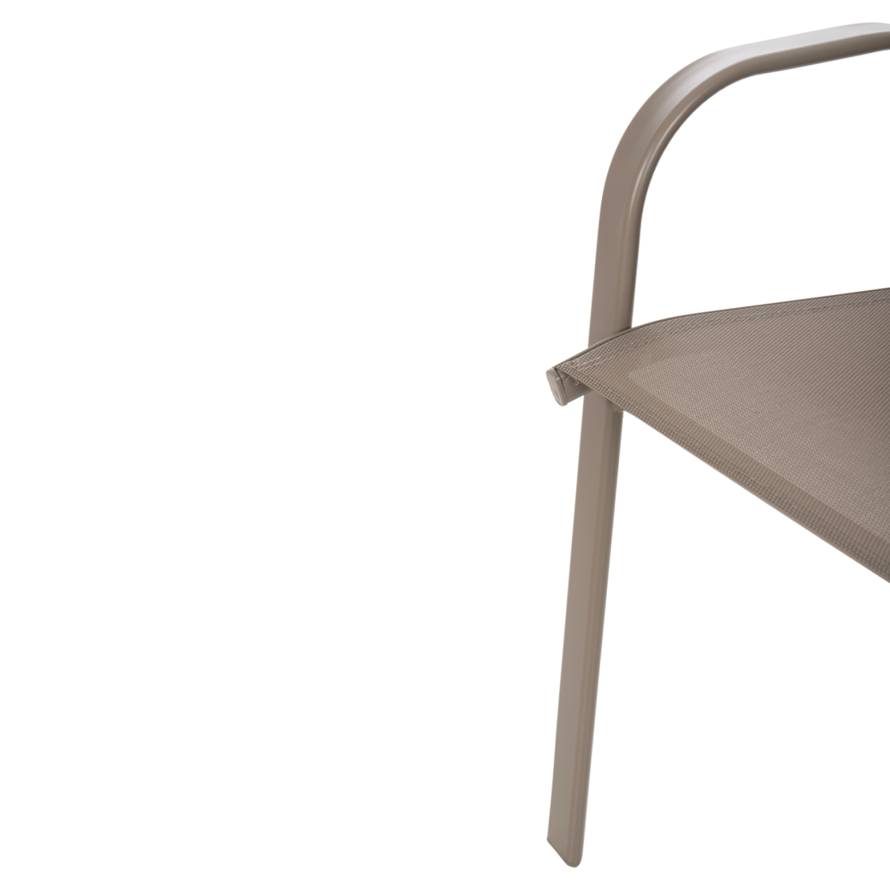 OUTDOOR DINING SET ADAM HM10897.04 TABLE 110x60cm and 4 ARMCHAIRS--CHAMPAGNE COLOR [6]