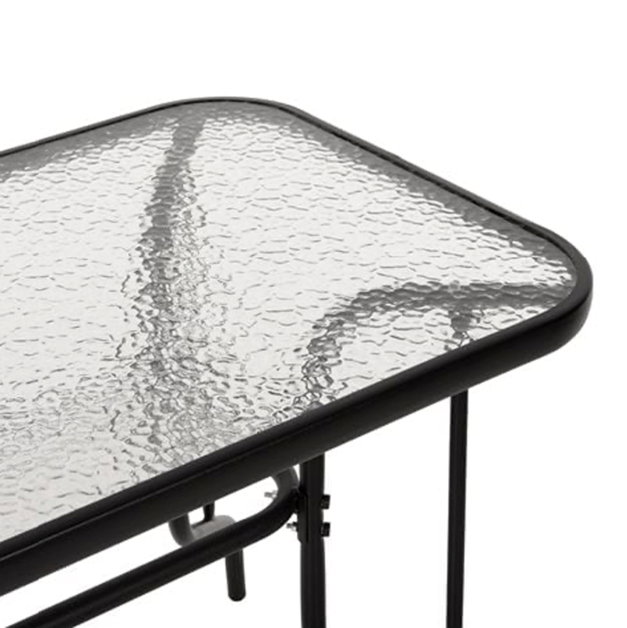 OUTDOOR DINING SET ADAM HM5193.13 TABLE WITH 4 DINING CHAIRS--BLACK [4]