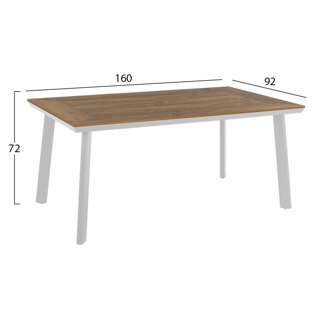 OUTDOOR DINING SET TABER HM10737.01 TABLE and 6 DINING CHAIRS-ALUMINUM and POLYWOOD--WHITE [2]