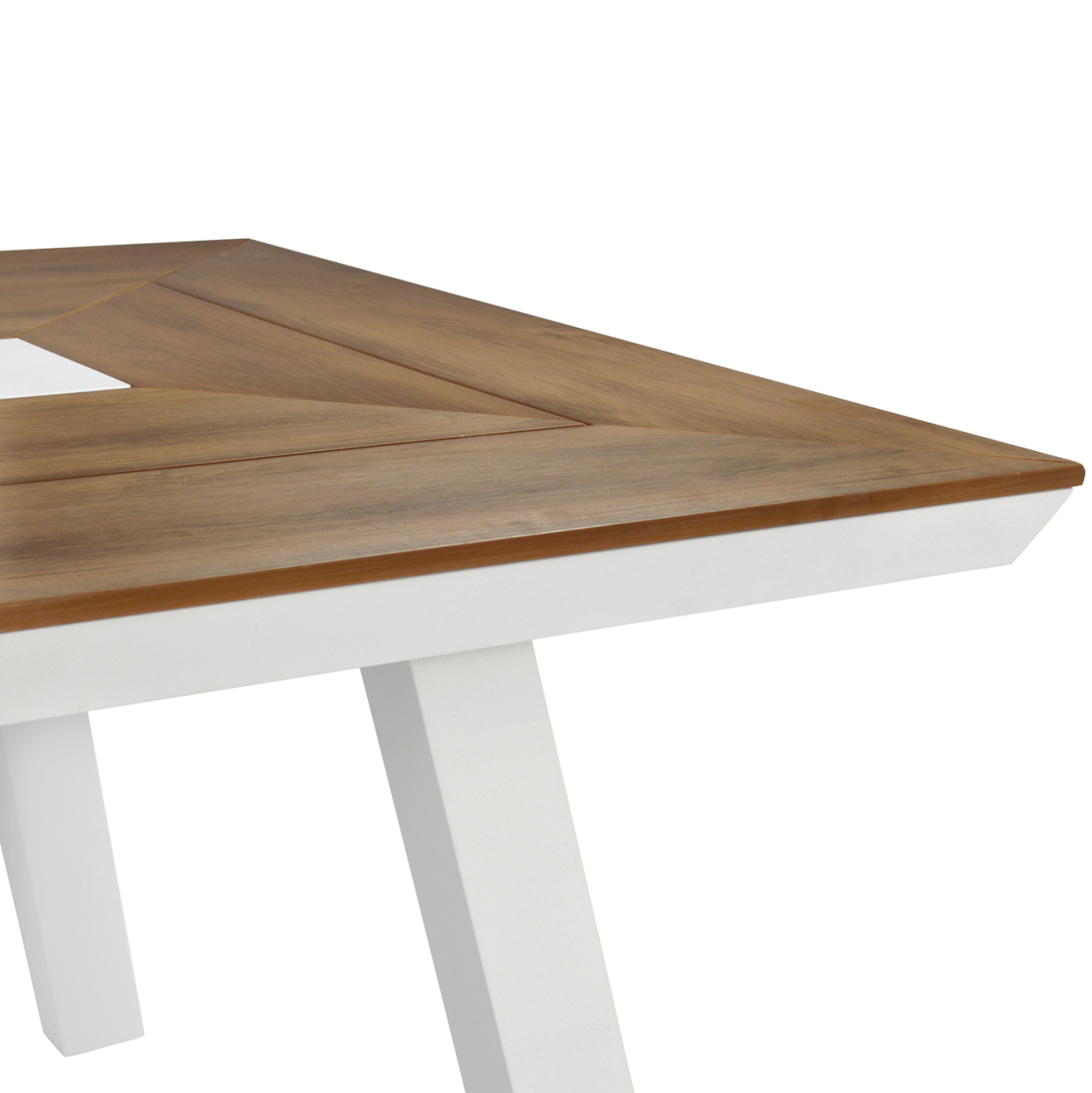 OUTDOOR DINING SET TABER HM10738.01 TABLE and 6 DINING CHAIRS-ALUMINUM and POLYWOOD--WHITE [7]
