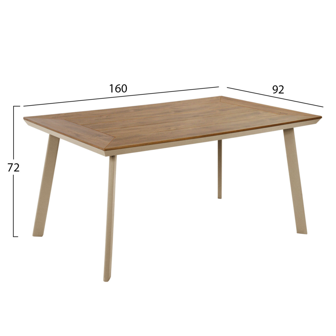 OUTDOOR DINING SET TABER HM10841.01 TABLE and 4 DINING CHAIRS-ALUMINUM and POLYWOOD--MOCHA [2]