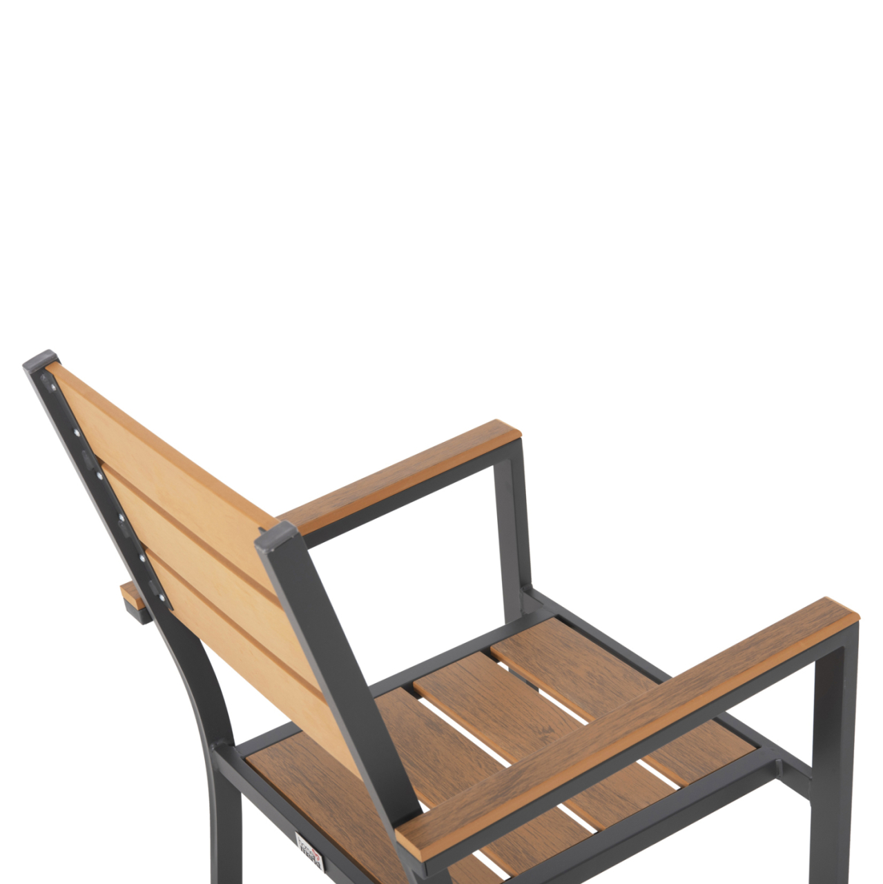 OUTDOOR DINING SET TABER HM21198 TABLE and 6 DINING CHAIRS-ALUMINUM and POLYWOOD--ANTHRACITE COLOR [6]