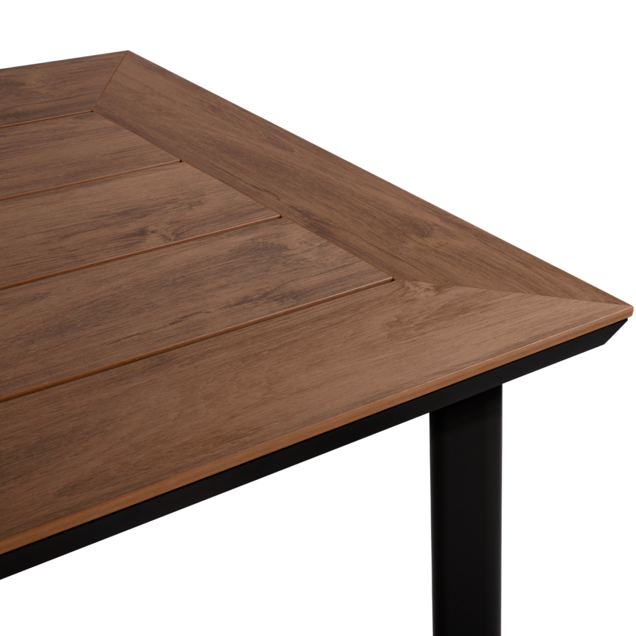 OUTDOOR DINING SET TABER HM21198 TABLE and 6 DINING CHAIRS-ALUMINUM and POLYWOOD--ANTHRACITE COLOR [4]