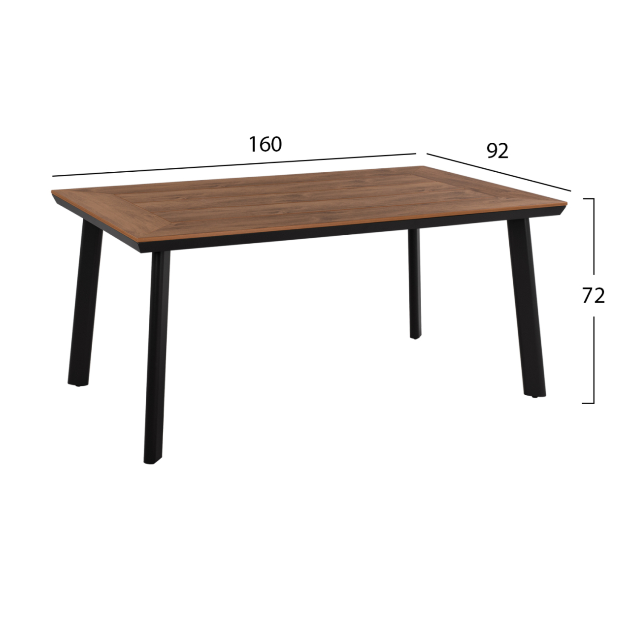 OUTDOOR DINING SET TABER HM21198 TABLE and 6 DINING CHAIRS-ALUMINUM and POLYWOOD--ANTHRACITE COLOR [2]