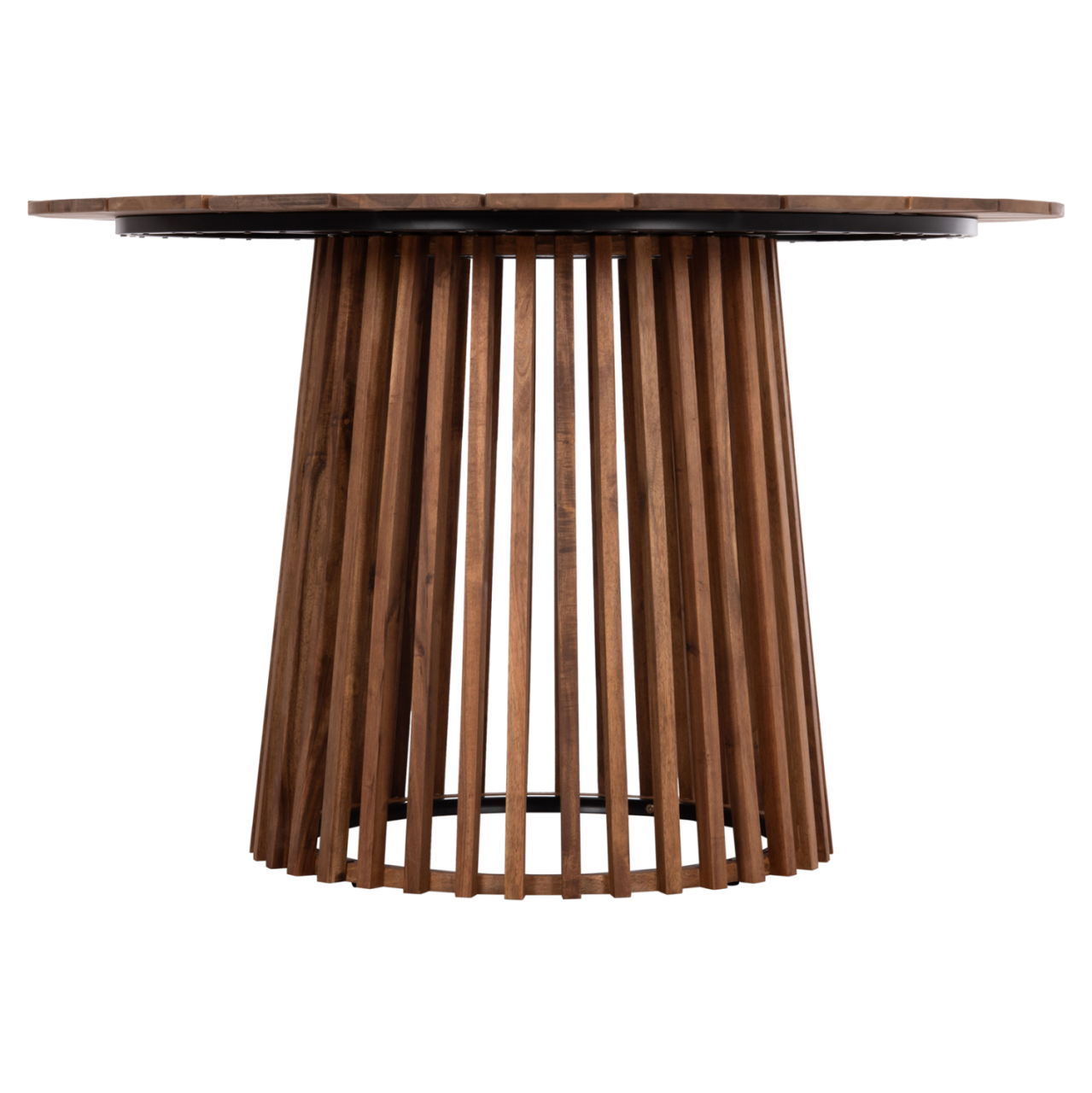 OUTDOOR DINING TABLE CRISTOBAL HM6234 ACACIA WOOD-METAL Φ120x76Hcm. [3]