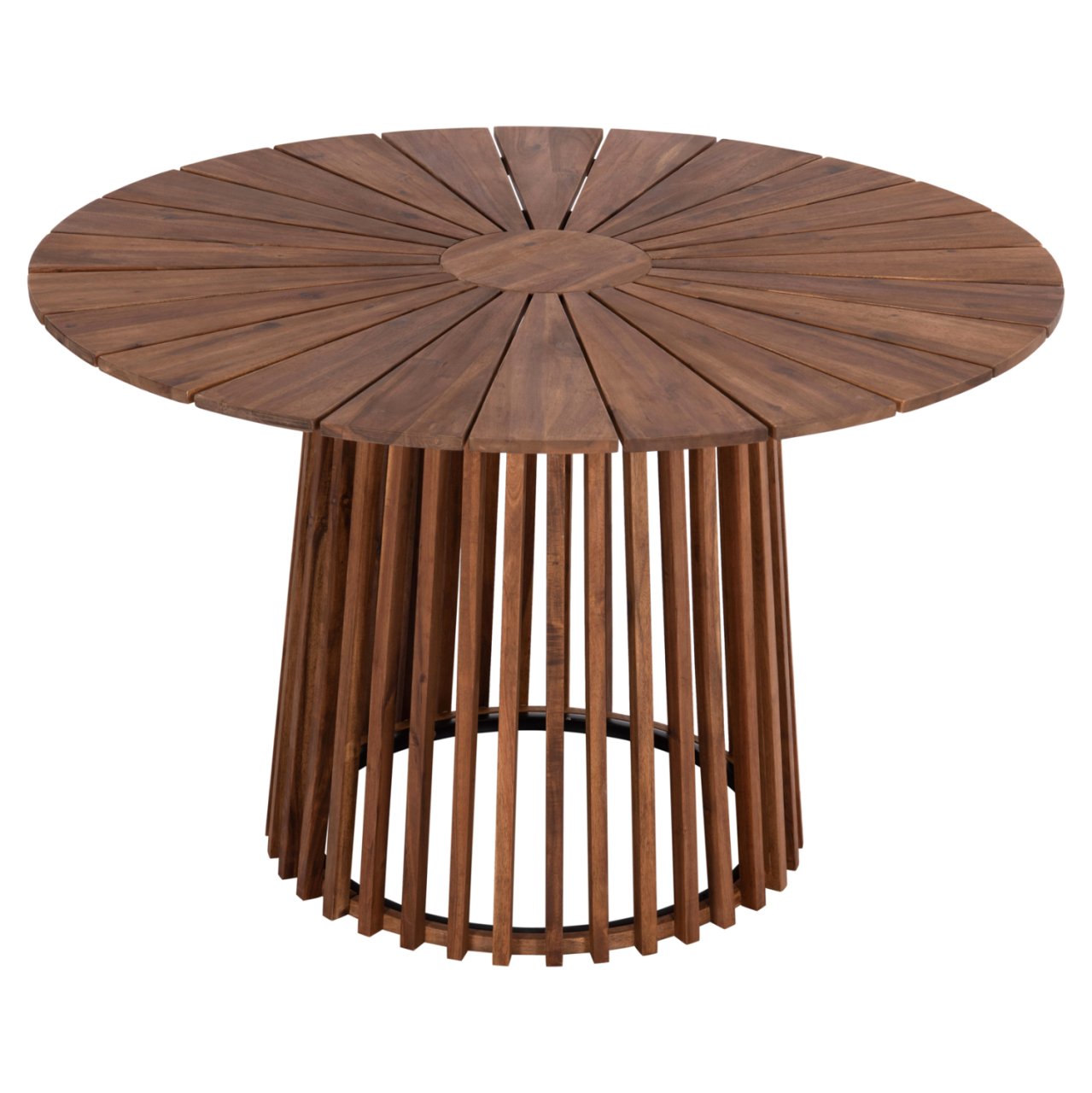 OUTDOOR DINING TABLE CRISTOBAL HM6234 ACACIA WOOD-METAL Φ120x76Hcm. [6]