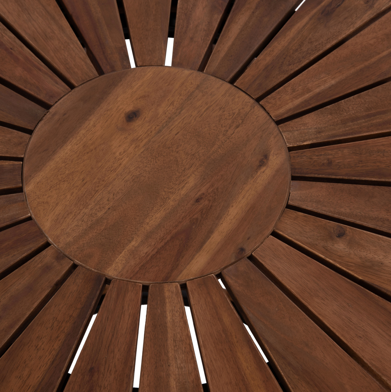 OUTDOOR DINING TABLE CRISTOBAL HM6234 ACACIA WOOD-METAL Φ120x76Hcm. [4]