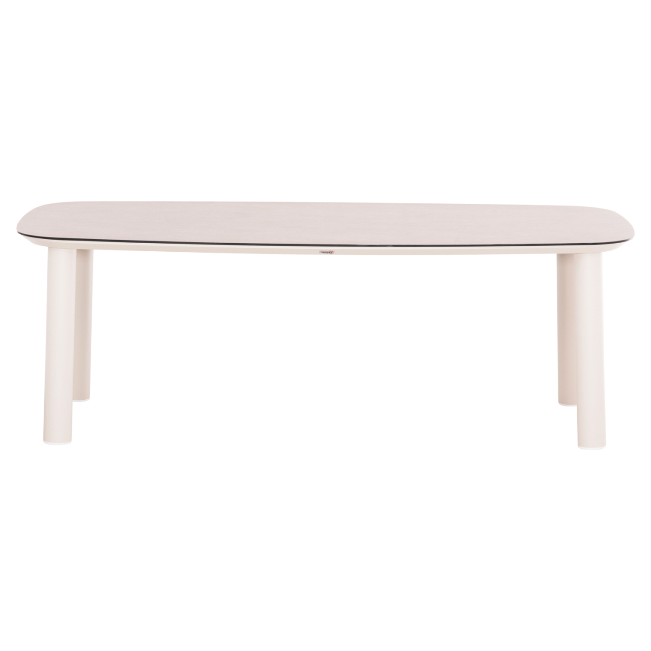 OUTDOOR DINING TABLE DOSUN HM6202.02 CREAM WHITE ALUMINUM-3D PRINT GLASS TOP IN CERAMIC LOOK 220x100x75H [3]