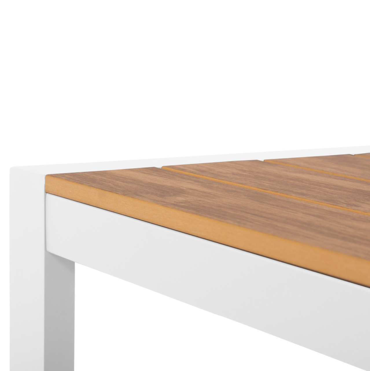 OUTDOOR DINING TABLE GOYA HM6059.01 ALUMINUM IN WHITE and POLYWOOD TABLETOP 160X80Χ75Hcm. [7]