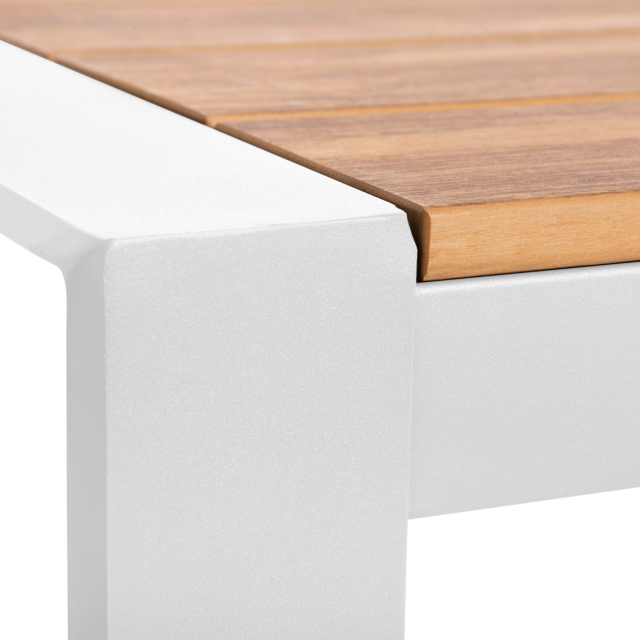 OUTDOOR DINING TABLE GOYA HM6059.01 ALUMINUM IN WHITE and POLYWOOD TABLETOP 160X80Χ75Hcm. [8]