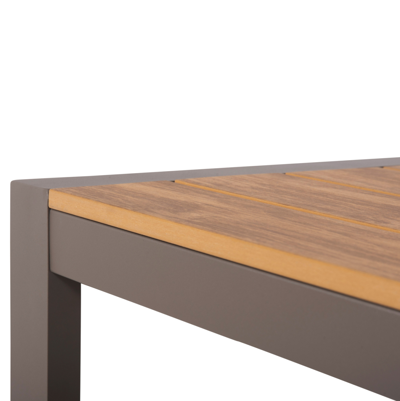 OUTDOOR DINING TABLE GOYA HM6059.04 ALUMINUM IN CHAMPAGNE and POLYWOOD TABLETOP 160X80Χ75Hcm. [7]