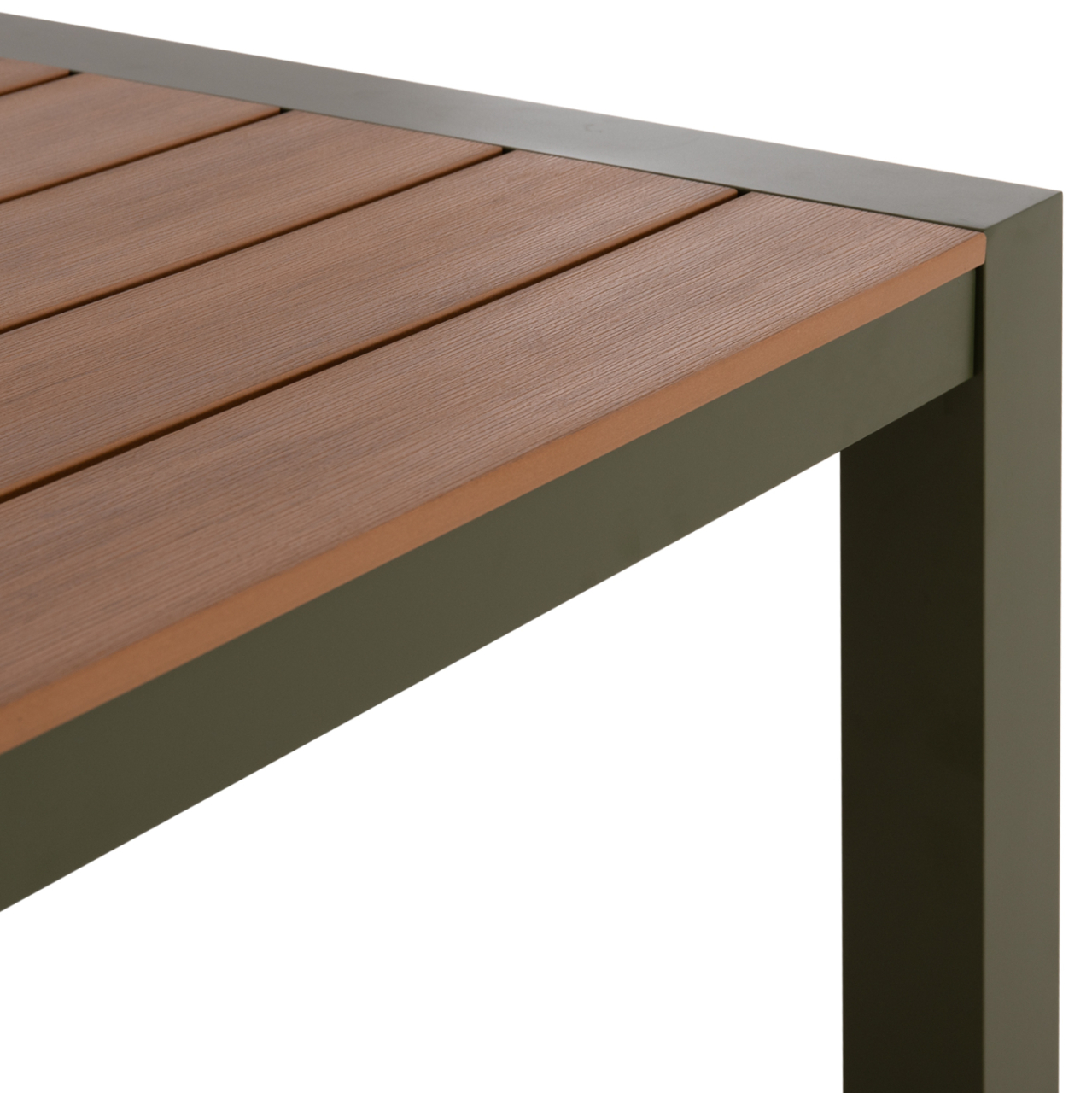 OUTDOOR DINING TABLE GOYA HM6059.07 ALUMINUM IN OLIVE GREEN and POLYWOOD 160X80Χ75Hcm. [7]