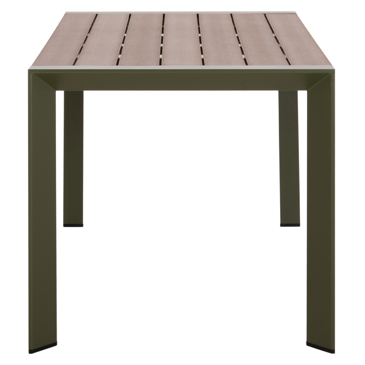 OUTDOOR DINING TABLE GOYA HM6059.07 ALUMINUM IN OLIVE GREEN and POLYWOOD 160X80Χ75Hcm. [5]