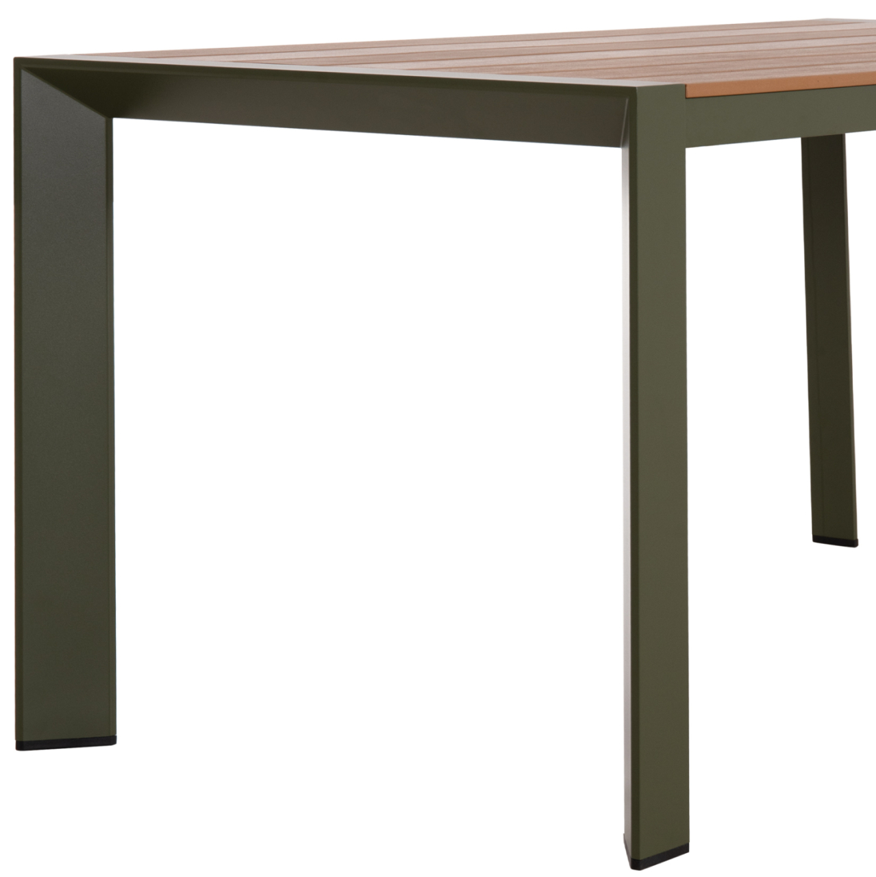 OUTDOOR DINING TABLE GOYA HM6059.07 ALUMINUM IN OLIVE GREEN and POLYWOOD 160X80Χ75Hcm. [8]