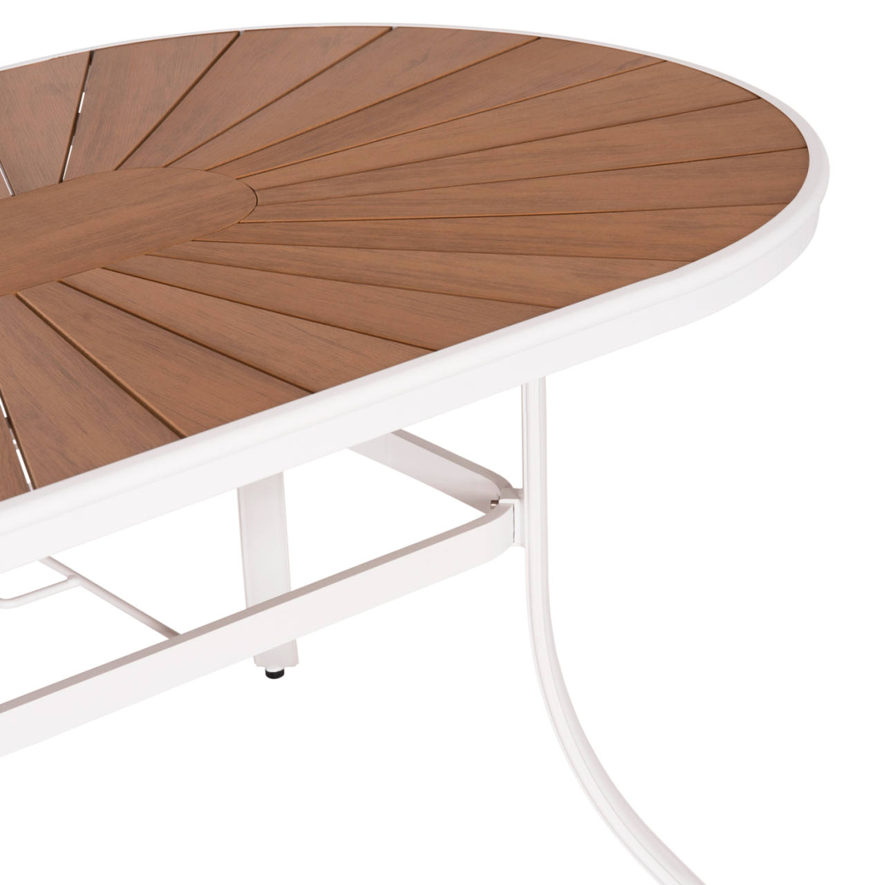 OUTDOOR DINING TABLE TELAMO HM6288.02 ALUMINUM IN WHITE and POLYWOOD TABLETOP 160X90Χ73.5Hcm. [5]