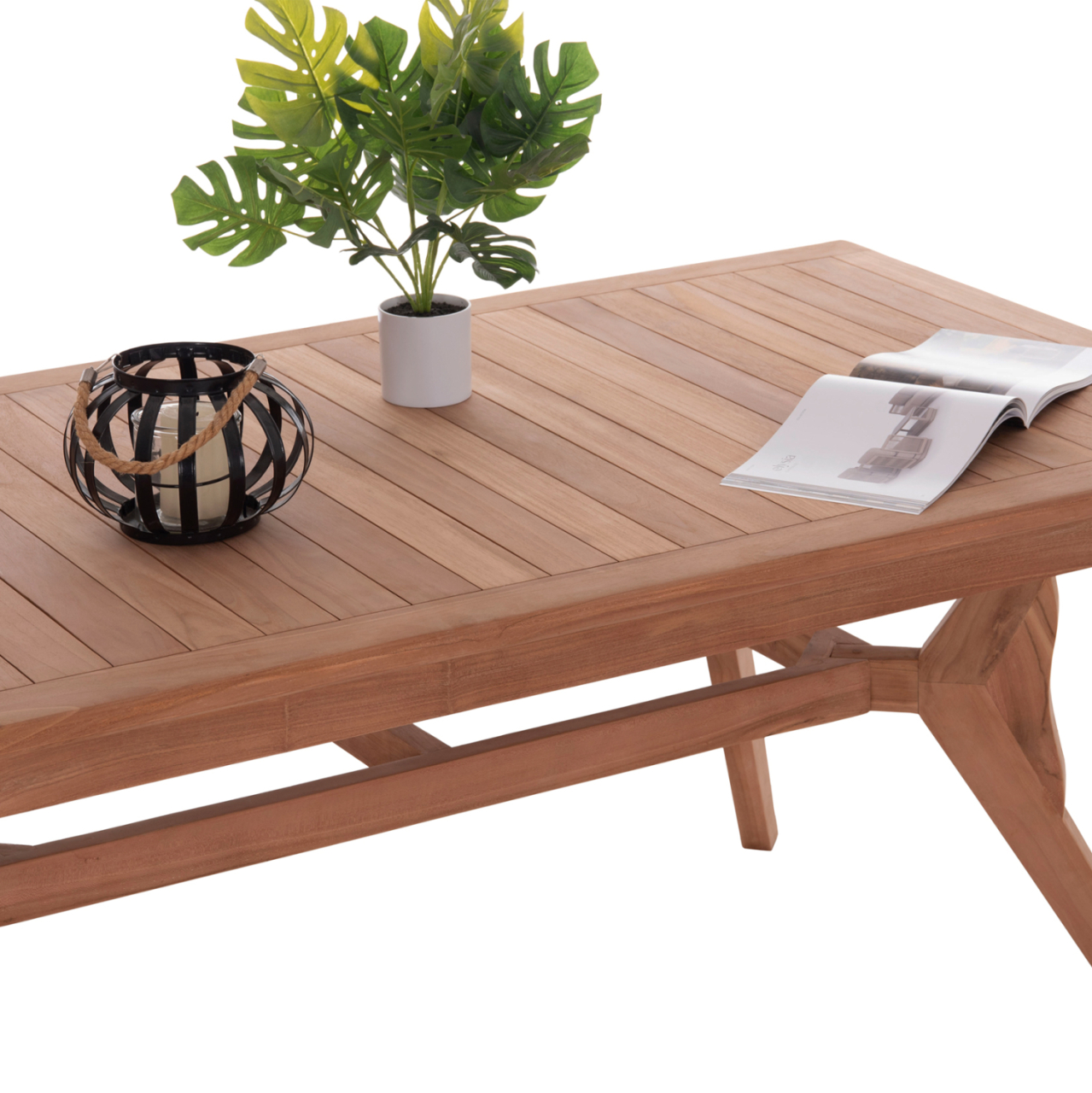 OUTDOOR DINING TABLE WONDER HM18116 TEAK WOOD--NATURAL COLOR 180x91x75Hcm. [6]