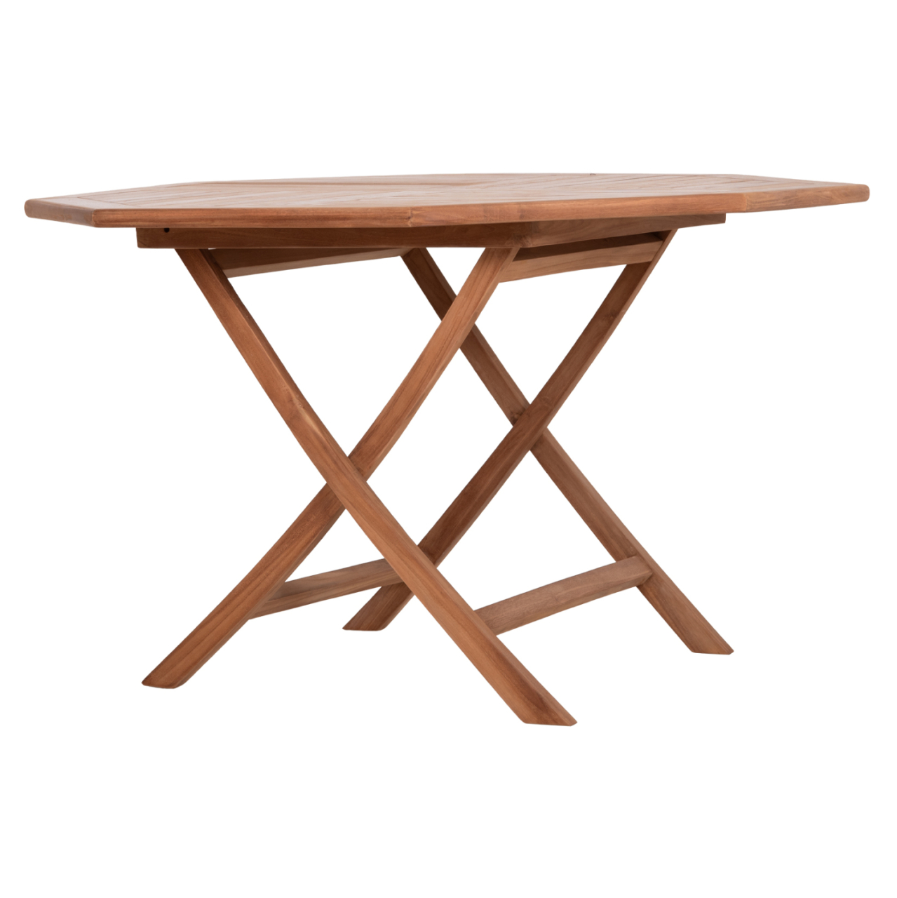 OUTDOOR FOLDABLE POLYGON DINING TABLE KARLIN HM6618 TEAK WOOD-NATURAL COLOR 120x120x75Hcm [4]