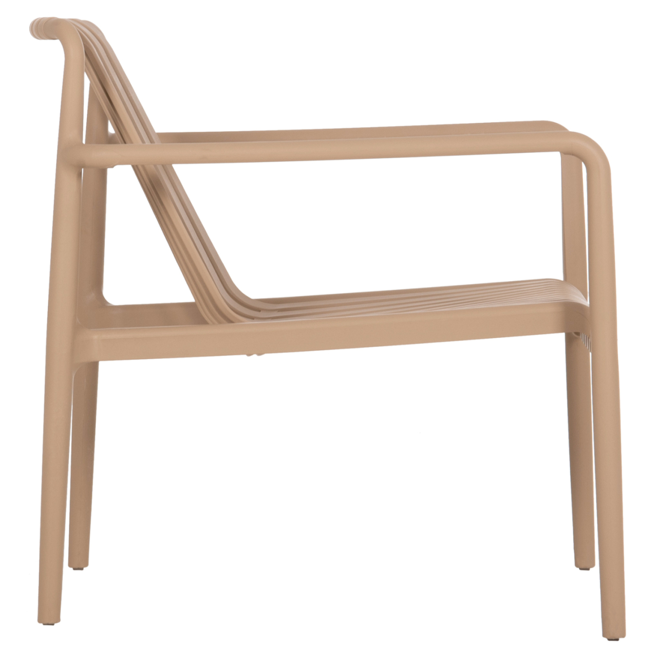 OUTDOOR LOUNGE ARMCHAIR MALEN HM6626.04 CAPPUCCINO POLYPROPYLENE 67x75x75Hcm [4]