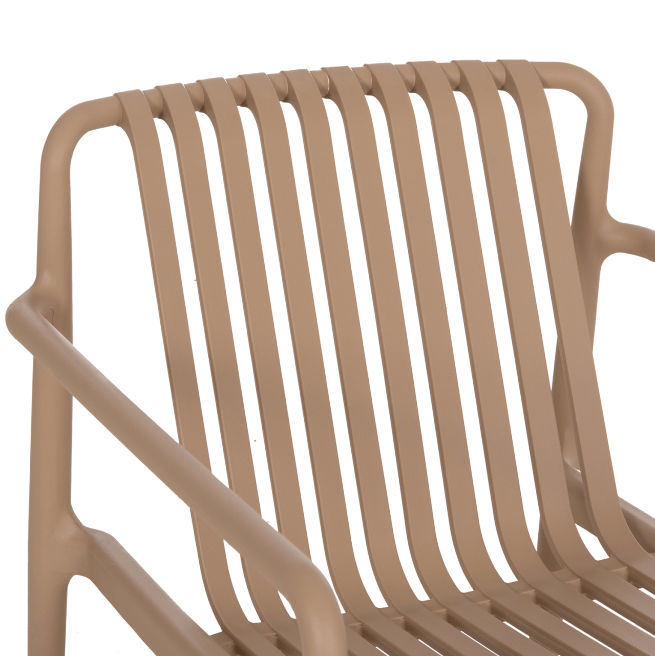 OUTDOOR LOUNGE ARMCHAIR MALEN HM6626.04 CAPPUCCINO POLYPROPYLENE 67x75x75Hcm [7]
