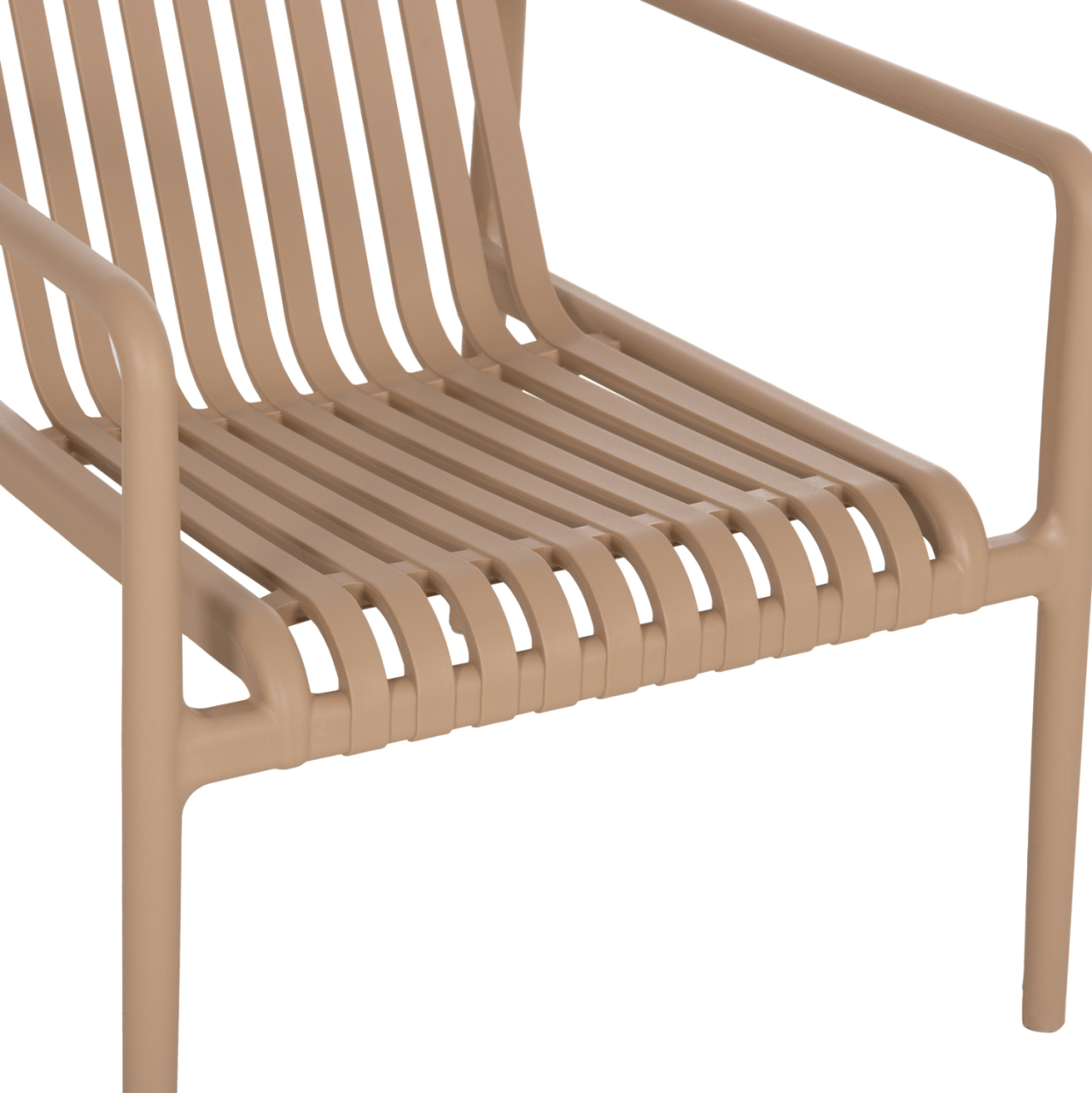 OUTDOOR LOUNGE ARMCHAIR MALEN HM6626.04 CAPPUCCINO POLYPROPYLENE 67x75x75Hcm [8]